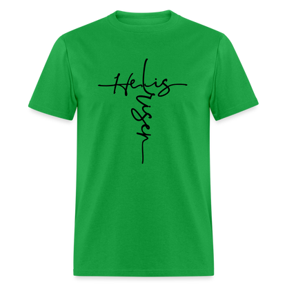 He Is Risen T-Shirt - bright green