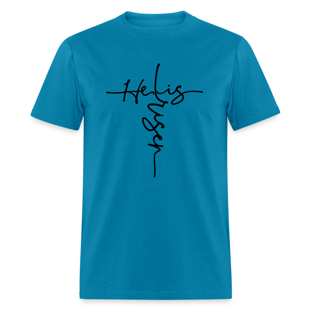 He Is Risen T-Shirt - turquoise