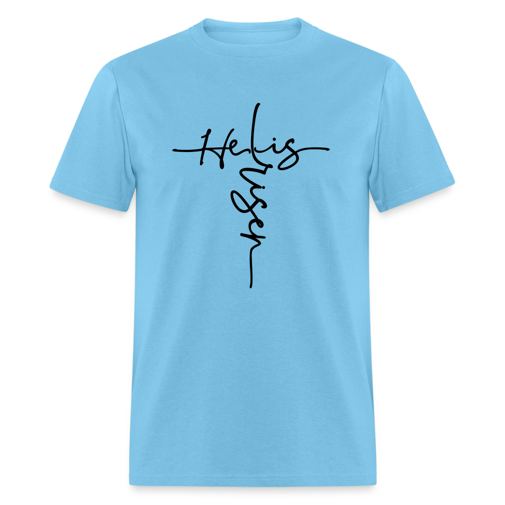 He Is Risen T-Shirt - aquatic blue