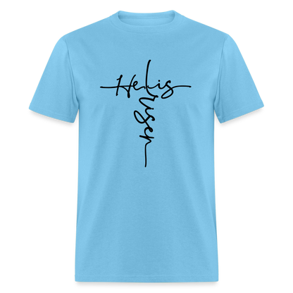 He Is Risen T-Shirt - aquatic blue