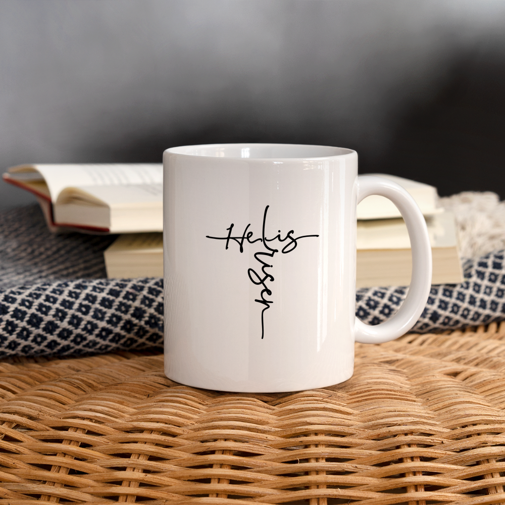 He Is Risen Coffee Mug (Easter - Religious) - white