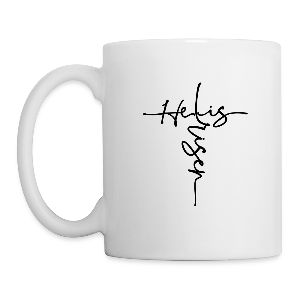 He Is Risen Coffee Mug (Easter - Religious) - white