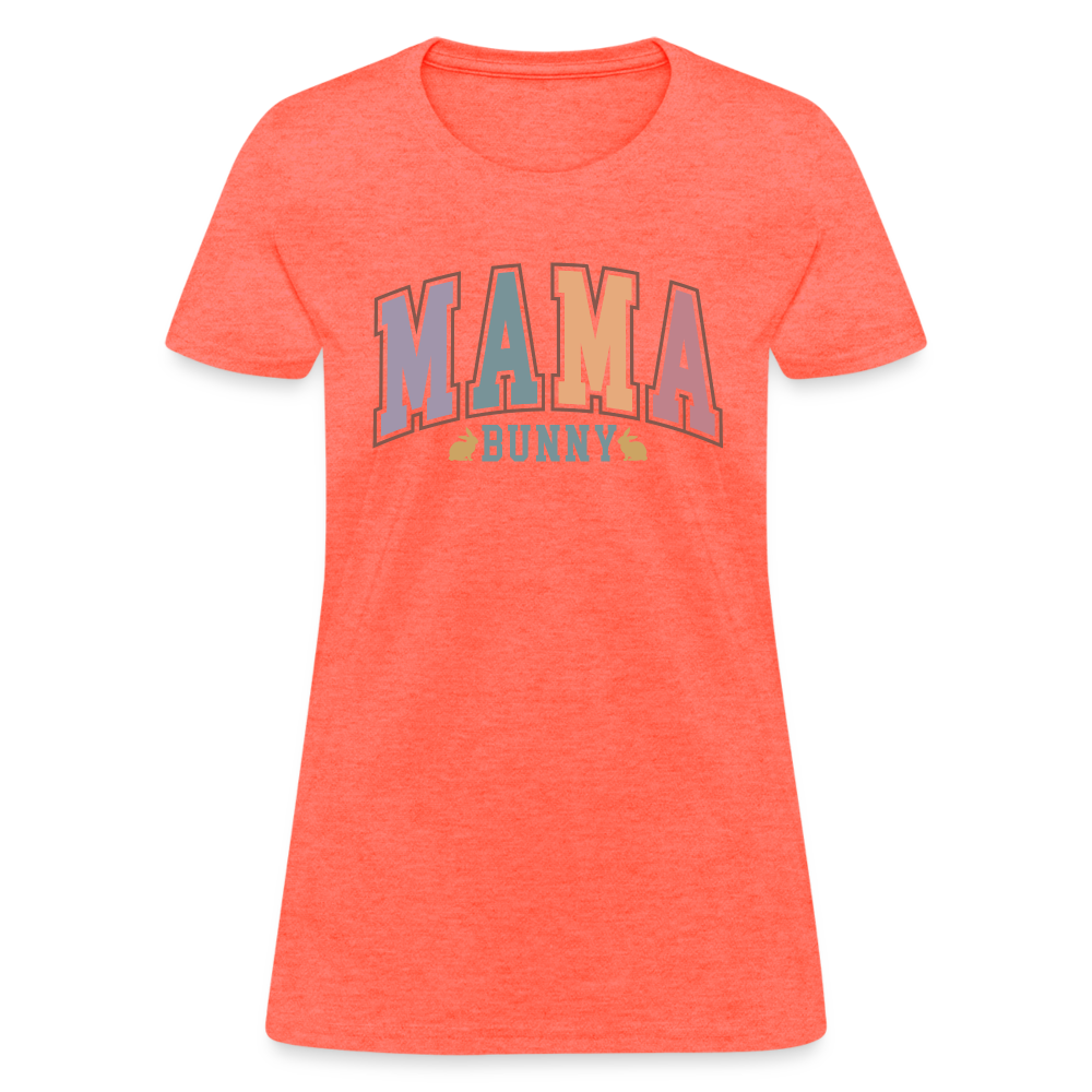 Mama Bunny Women's T-Shirt (Easter) - heather coral