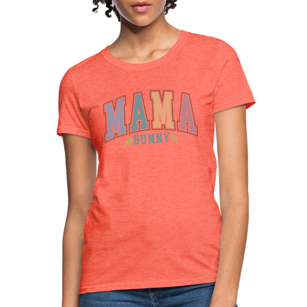 Mama Bunny Women's T-Shirt (Easter) - heather coral