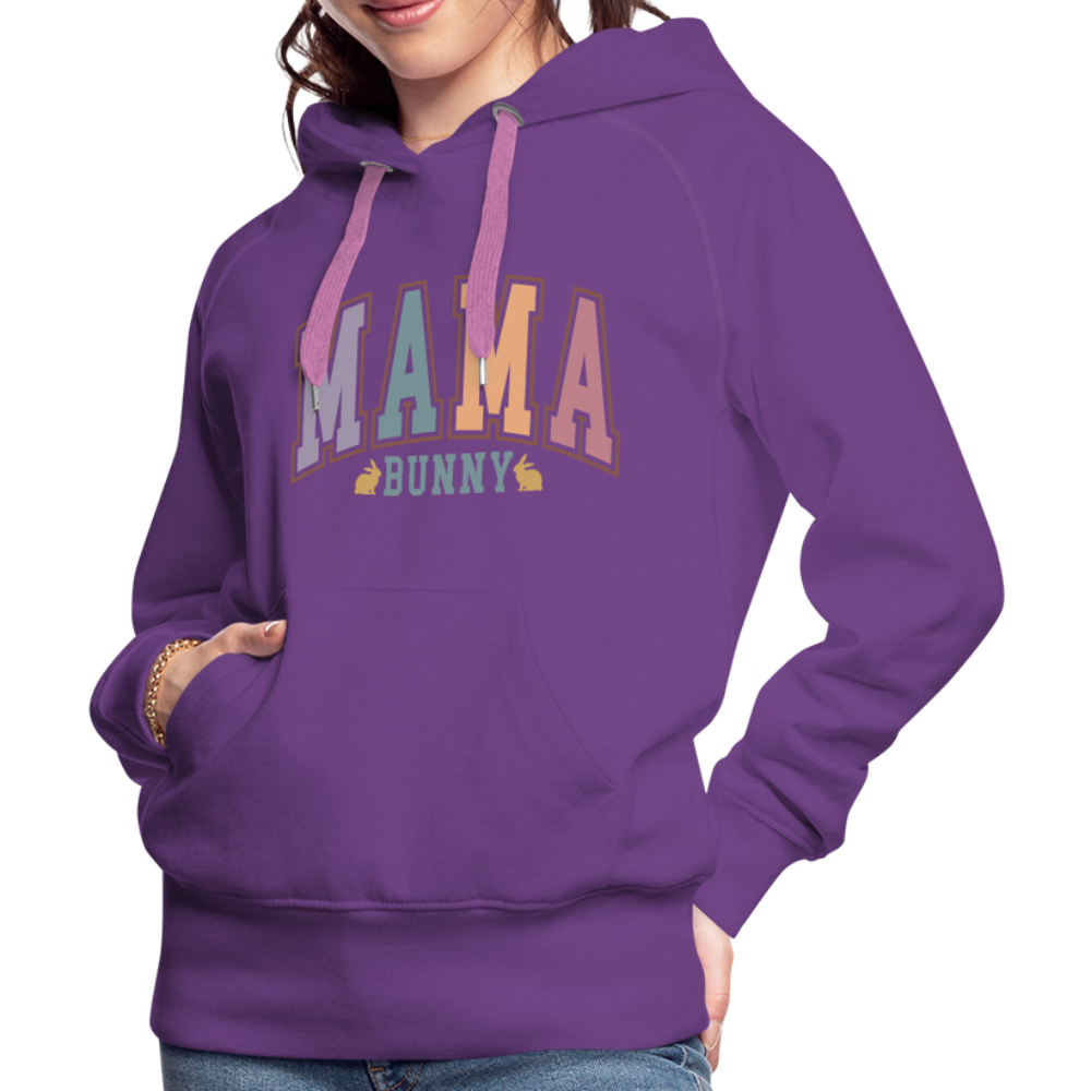 Mama Bunny Women’s Premium Hoodie (Easter) - purple 