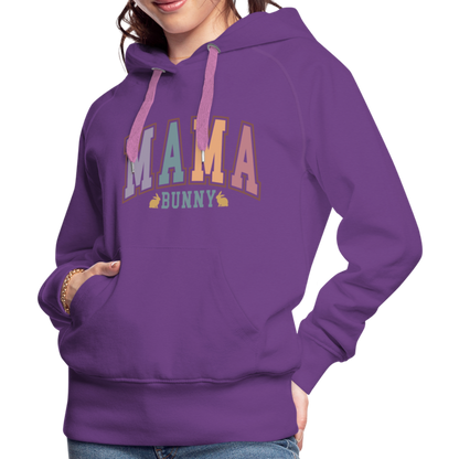 Mama Bunny Women’s Premium Hoodie (Easter) - purple 