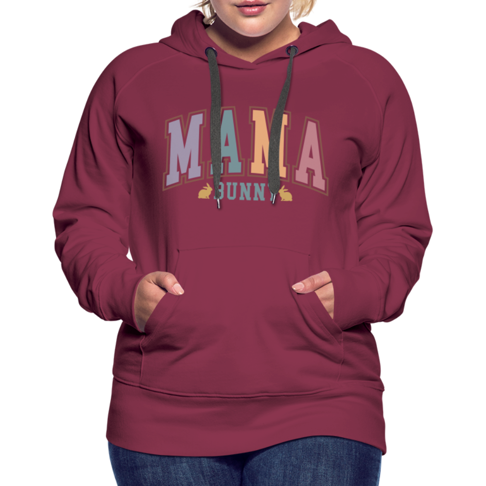Mama Bunny Women’s Premium Hoodie (Easter) - burgundy