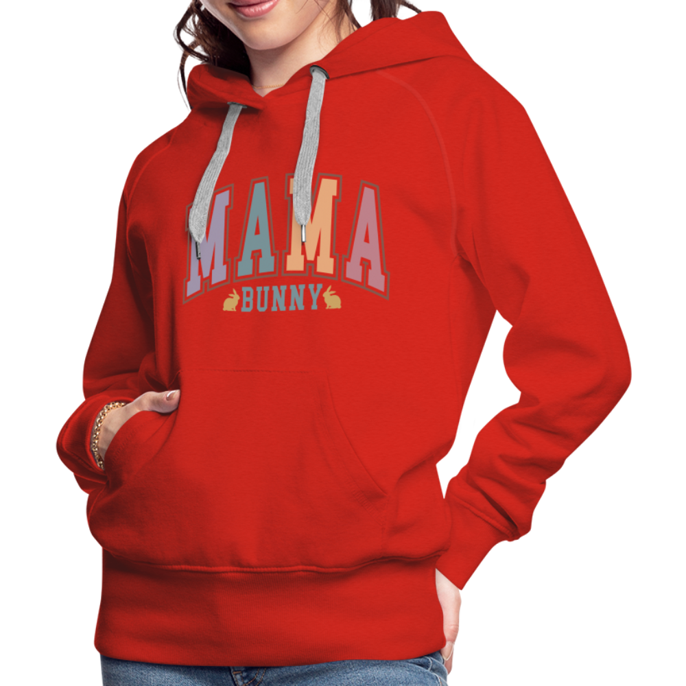 Mama Bunny Women’s Premium Hoodie (Easter) - red