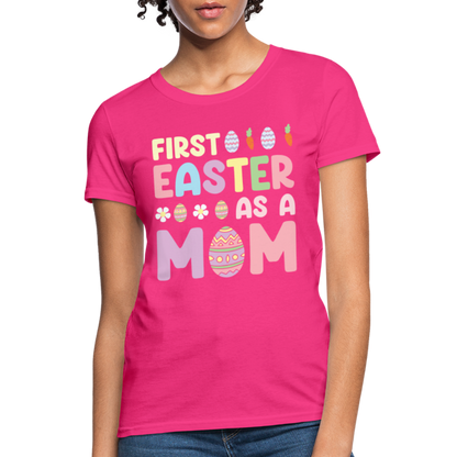 First Easter As A Mom T-Shirt - fuchsia