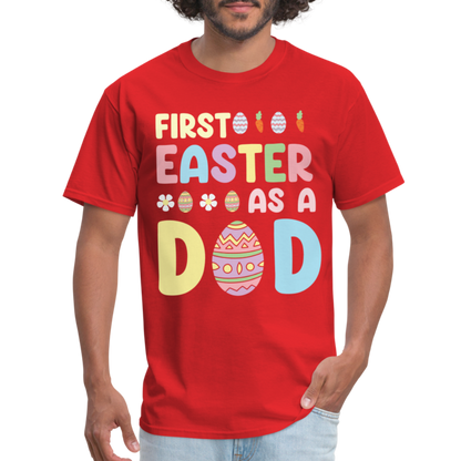First Easter as a Dad T-Shirt - red