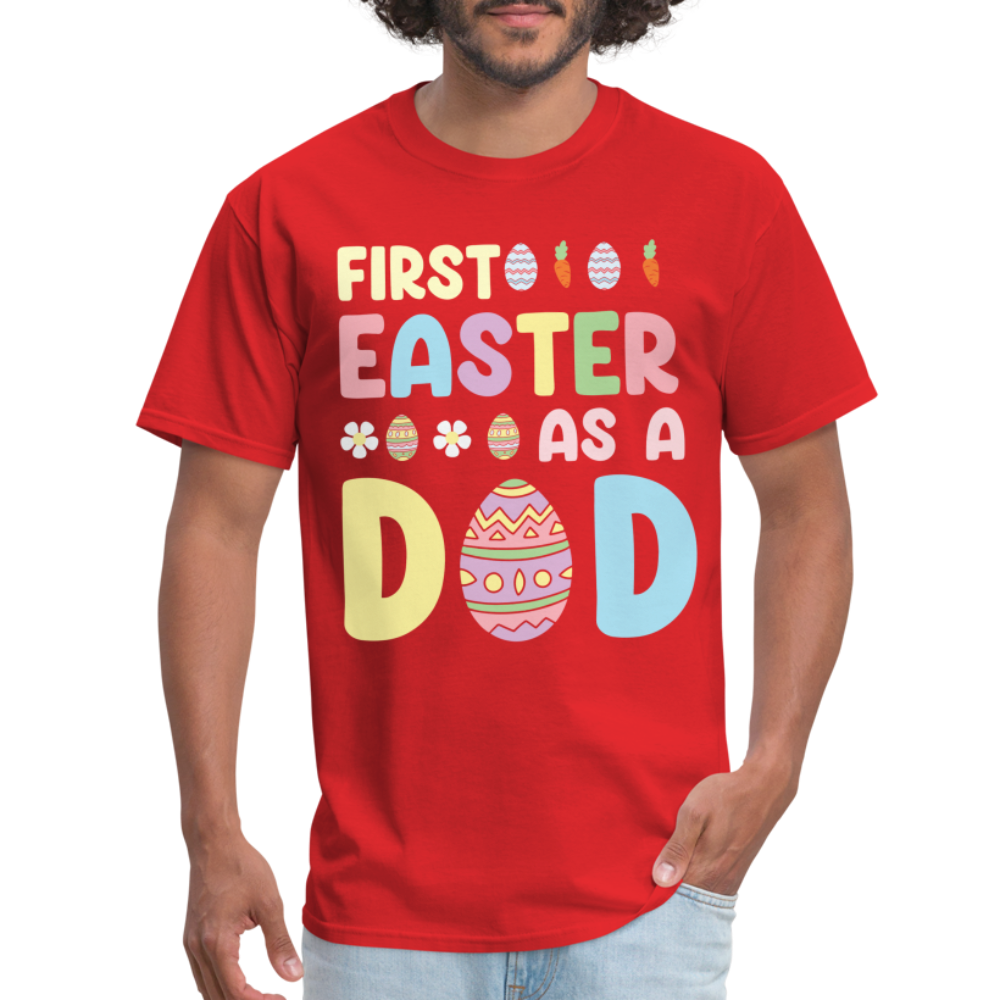 First Easter as a Dad T-Shirt - red