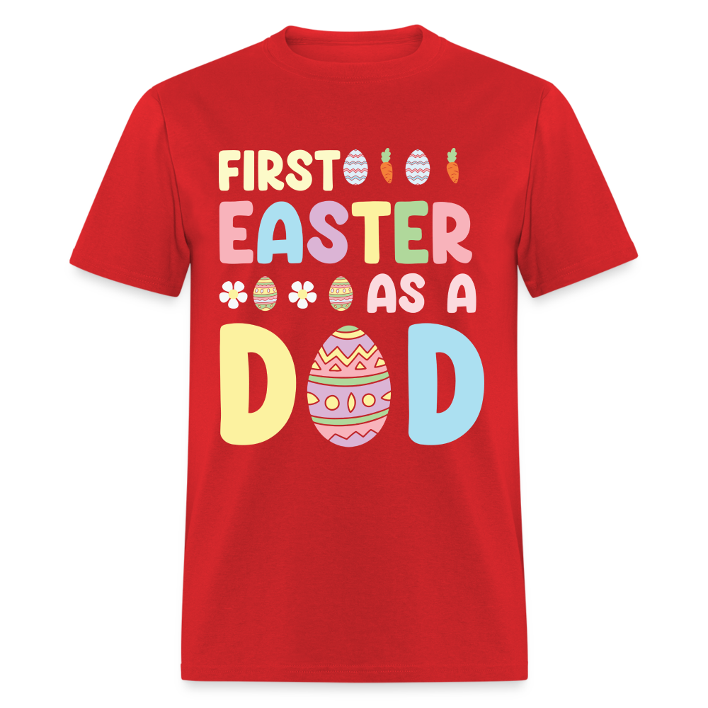First Easter as a Dad T-Shirt - red