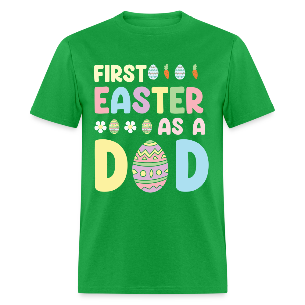 First Easter as a Dad T-Shirt - bright green