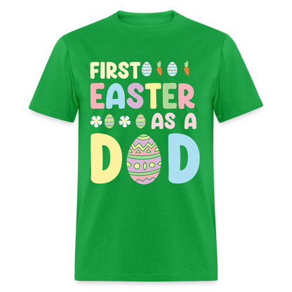First Easter as a Dad T-Shirt - bright green