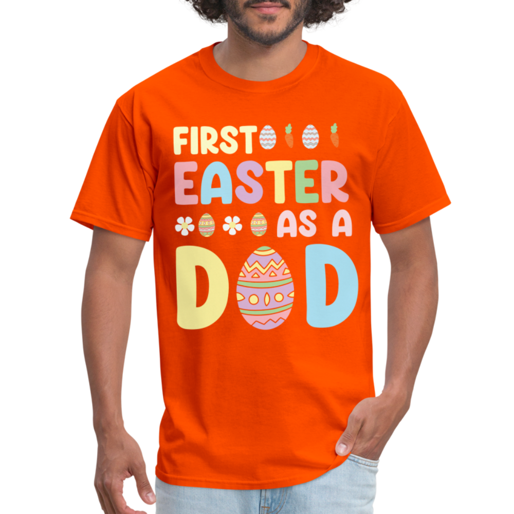 First Easter as a Dad T-Shirt - orange