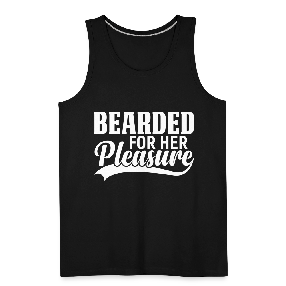 Bearded For Her Pleasure Men’s Premium Tank Top - black