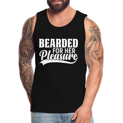 Bearded For Her Pleasure Men’s Premium Tank Top - black