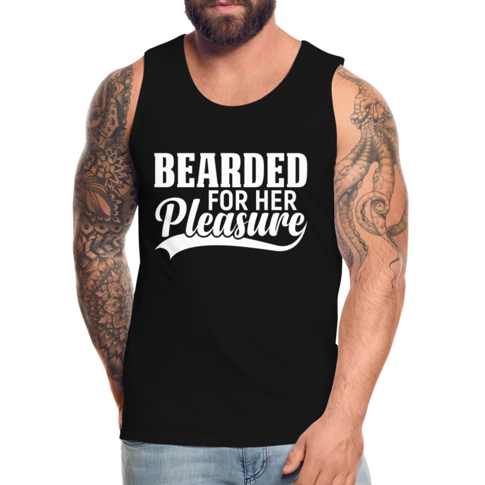 Bearded For Her Pleasure Men’s Premium Tank Top - black