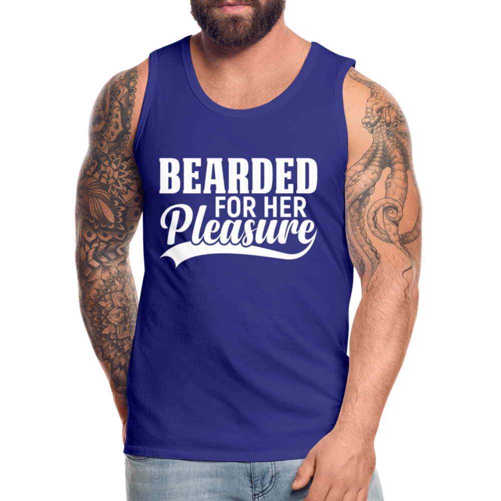 Bearded For Her Pleasure Men’s Premium Tank Top - royal blue