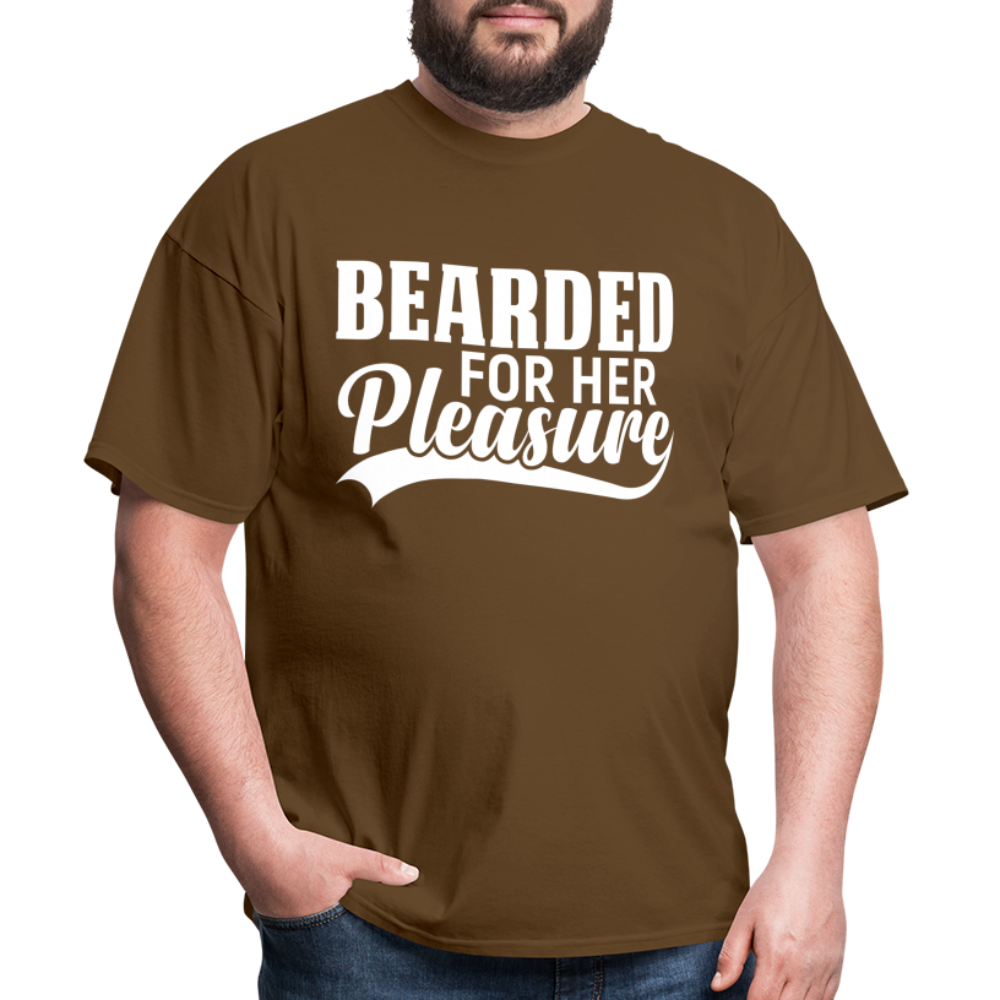 Bearded For Her Pleasure T-Shirt - brown