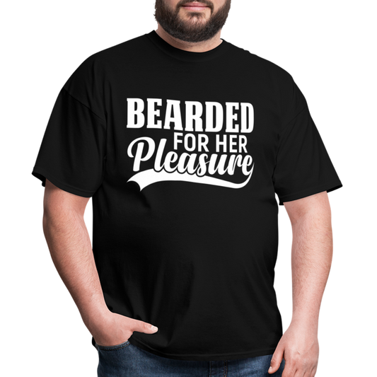 Bearded For Her Pleasure T-Shirt - black