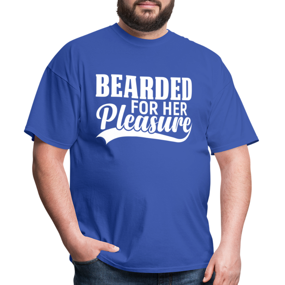Bearded For Her Pleasure T-Shirt - royal blue