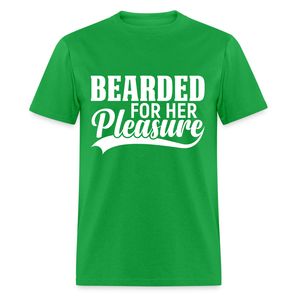 Bearded For Her Pleasure T-Shirt - bright green
