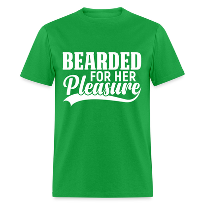 Bearded For Her Pleasure T-Shirt - bright green