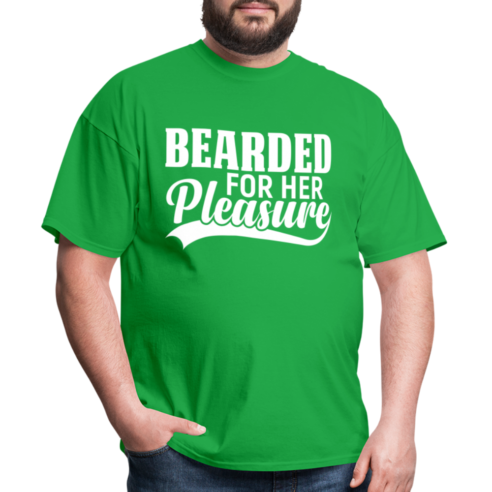 Bearded For Her Pleasure T-Shirt - bright green