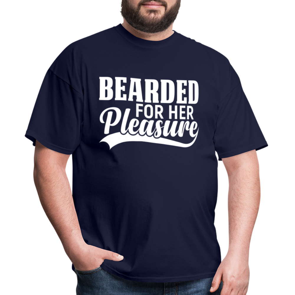Bearded For Her Pleasure T-Shirt - navy
