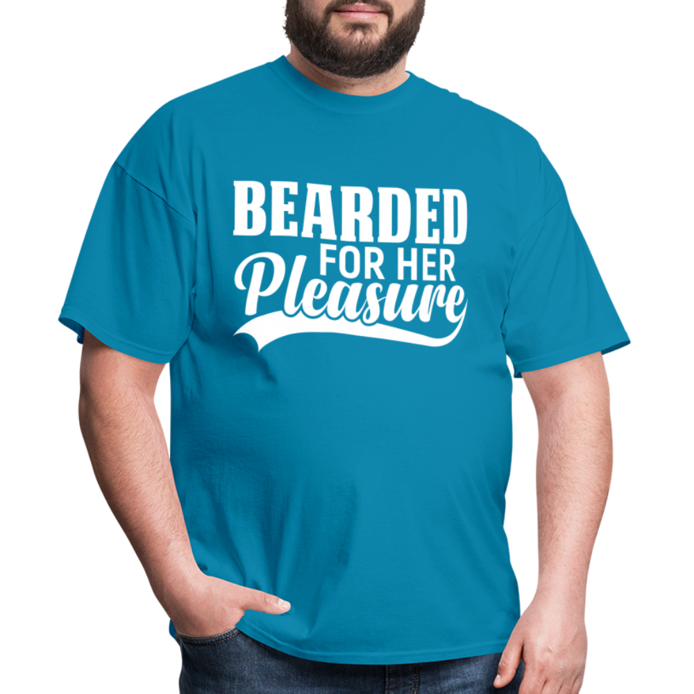 Bearded For Her Pleasure T-Shirt - turquoise