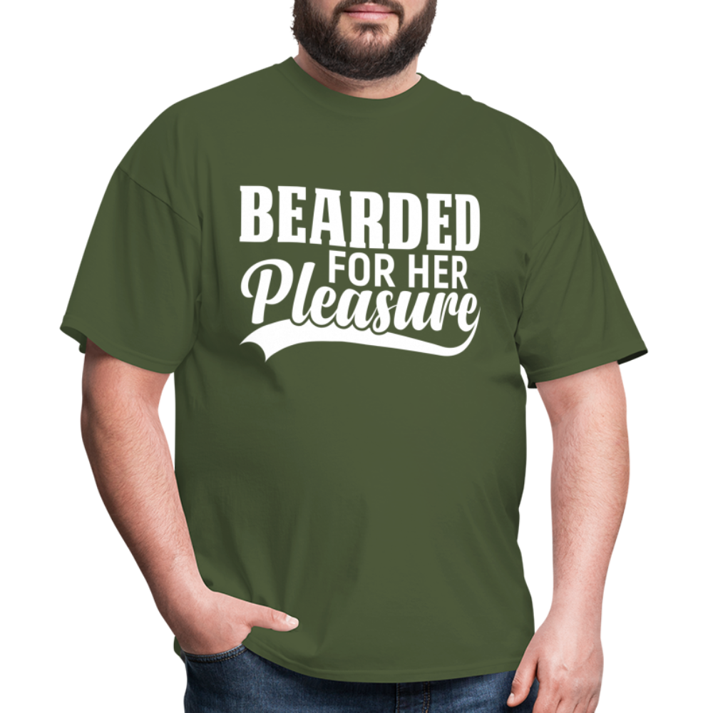 Bearded For Her Pleasure T-Shirt - military green