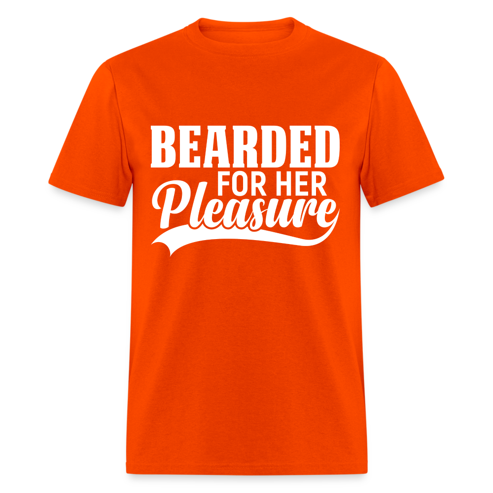 Bearded For Her Pleasure T-Shirt - orange