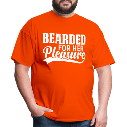 Bearded For Her Pleasure T-Shirt - orange