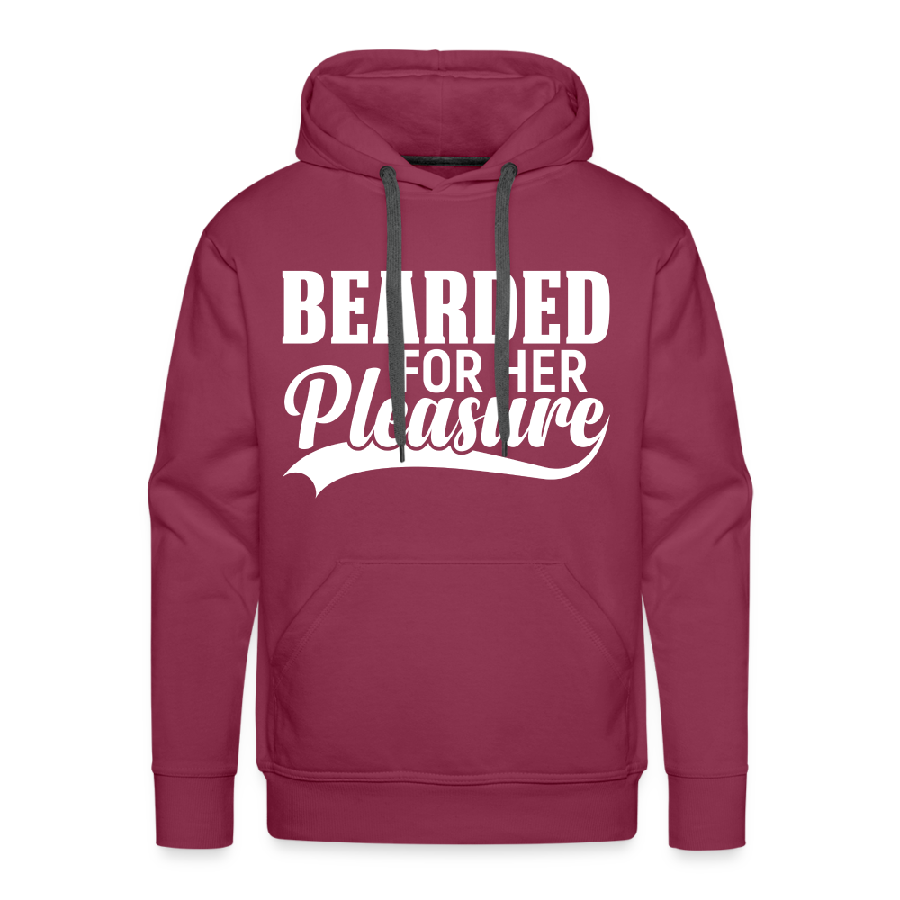 Bearded For Her Pleasure Men’s Premium Hoodie - burgundy