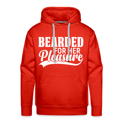 Bearded For Her Pleasure Men’s Premium Hoodie - red
