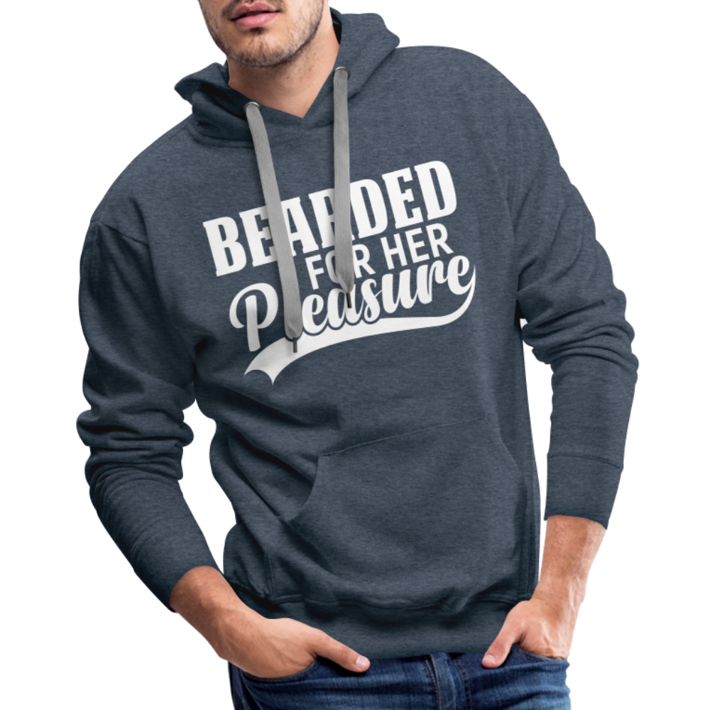Bearded For Her Pleasure Men’s Premium Hoodie - heather denim