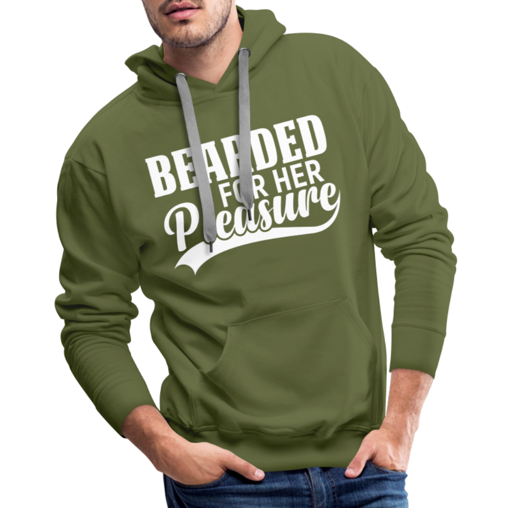 Bearded For Her Pleasure Men’s Premium Hoodie - olive green