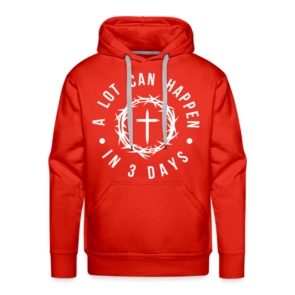 A Lot Can Happen In 3 Days Men's Premium Hoodie - red