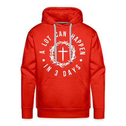 A Lot Can Happen In 3 Days Men's Premium Hoodie - red