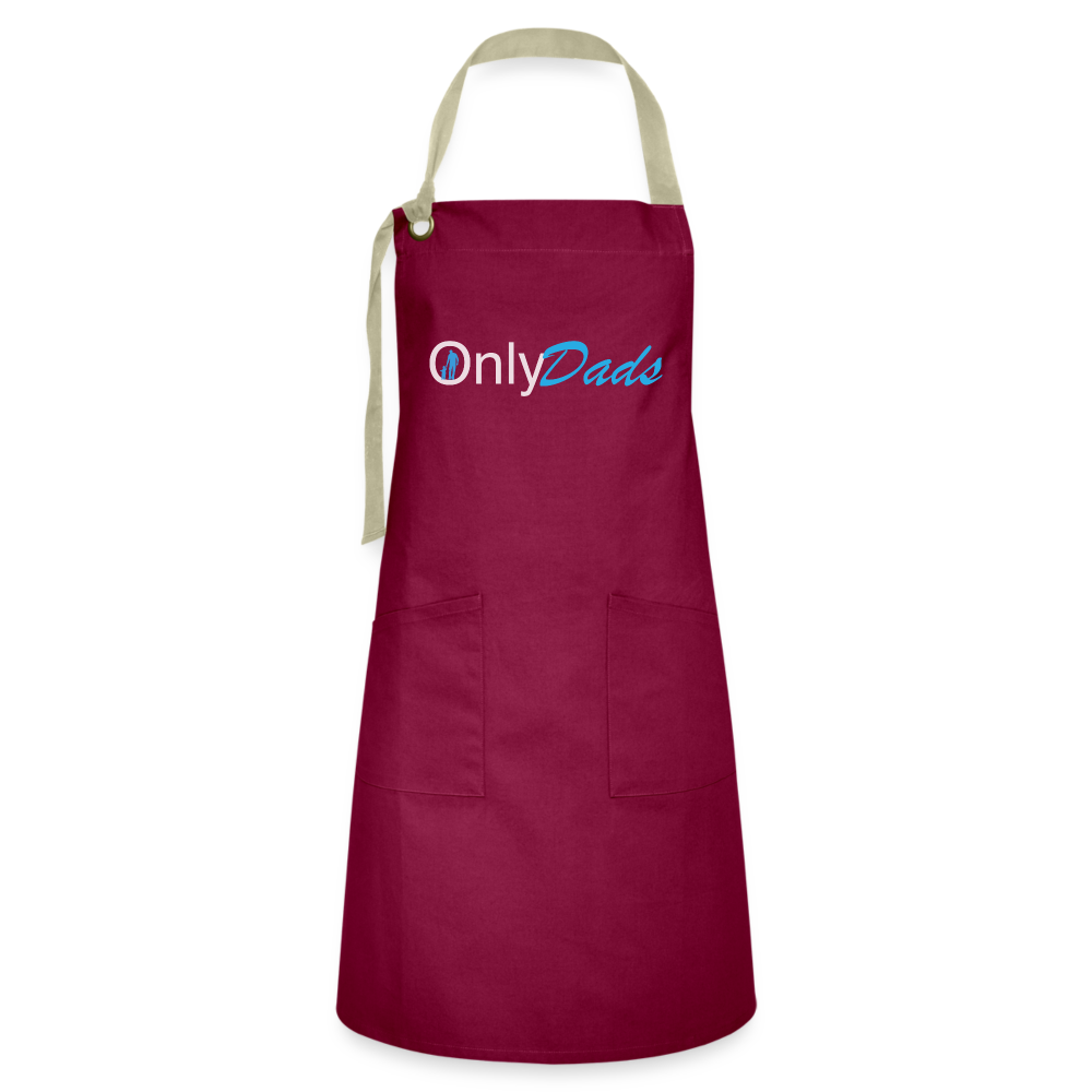 Onlydads Artisan Apron - burgundy/khaki