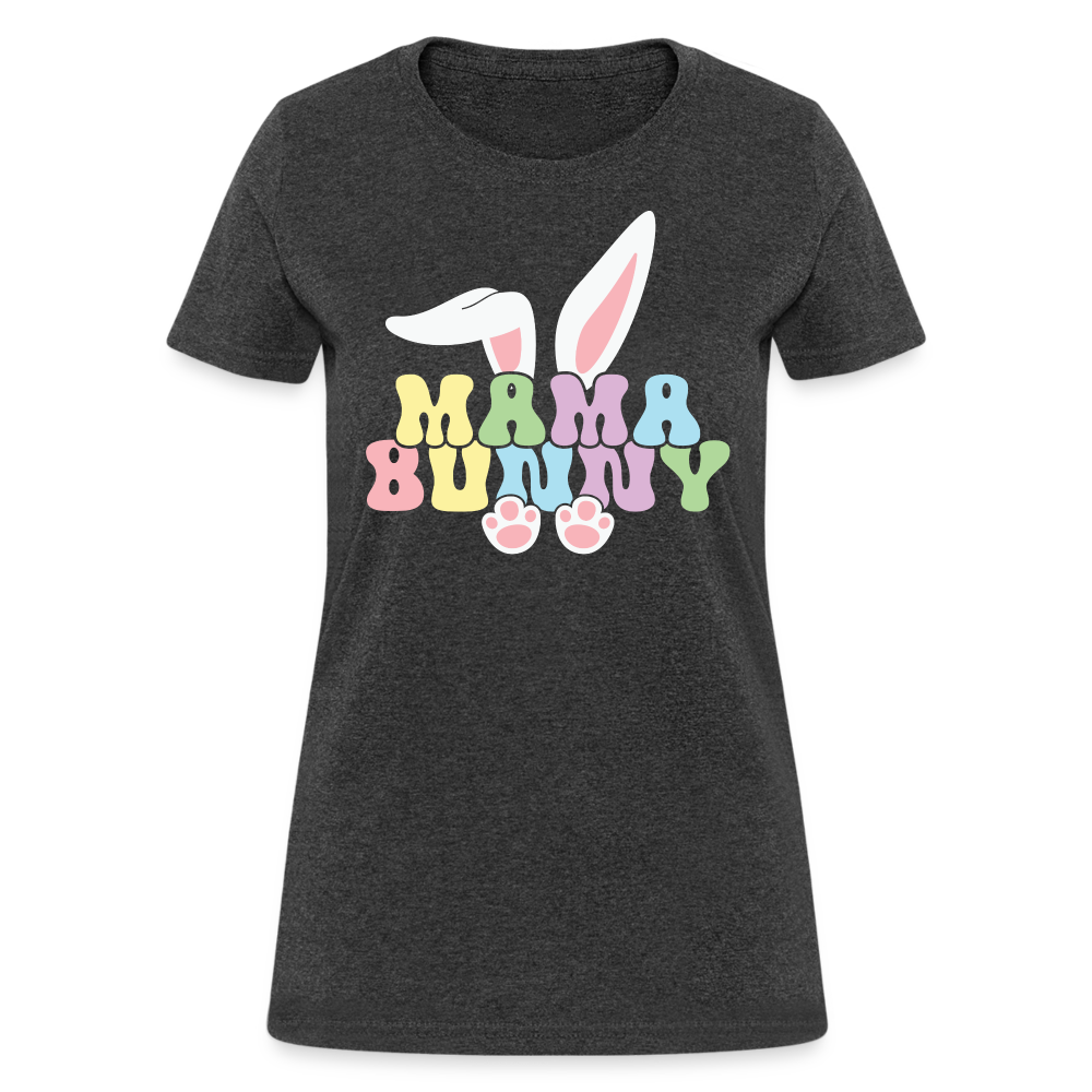 Mama Bunny Women's T-Shirt (Easter) - heather black