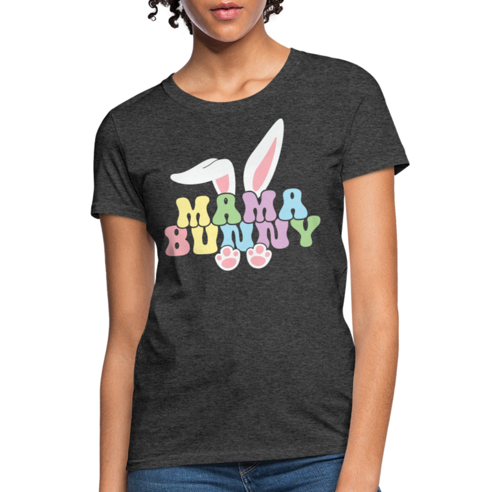 Mama Bunny Women's T-Shirt (Easter) - heather black