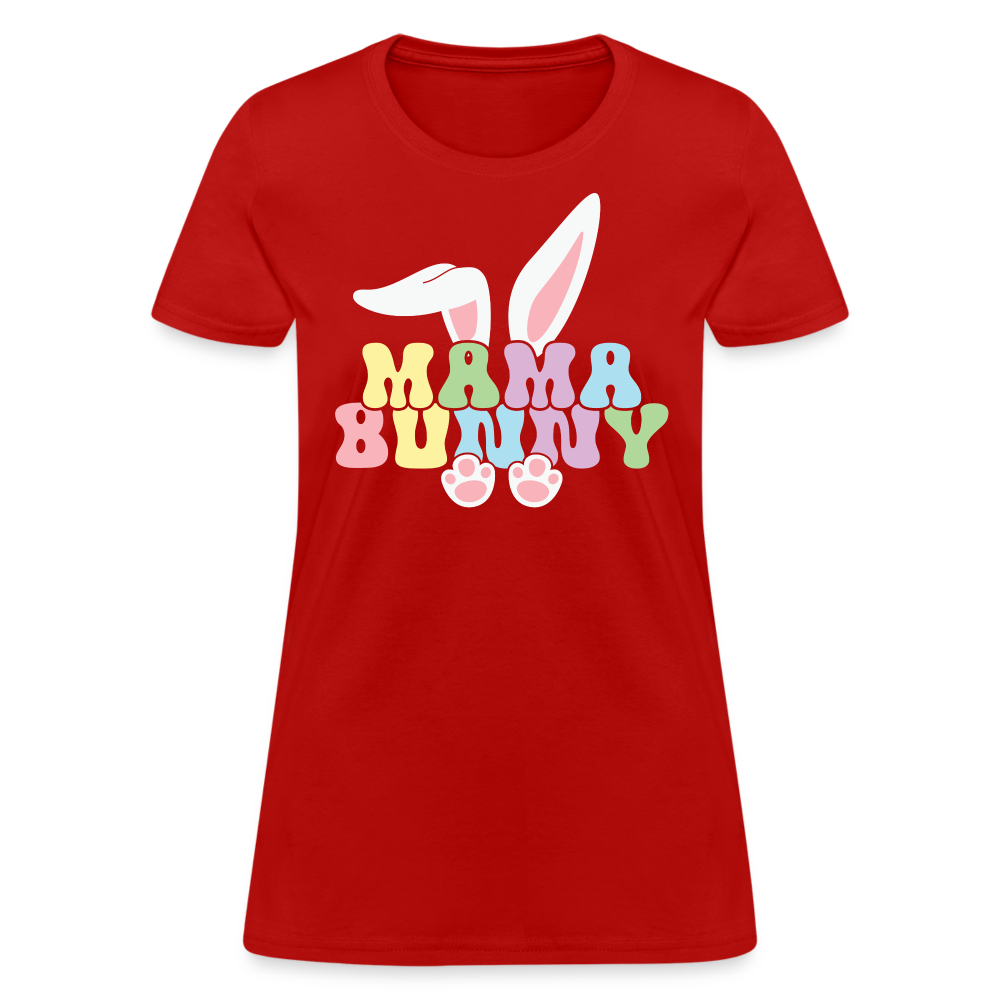 Mama Bunny Women's T-Shirt (Easter) - red