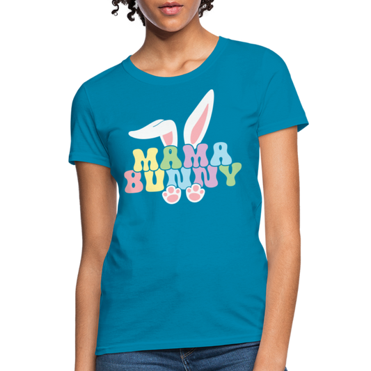 Mama Bunny Women's T-Shirt (Easter) - turquoise