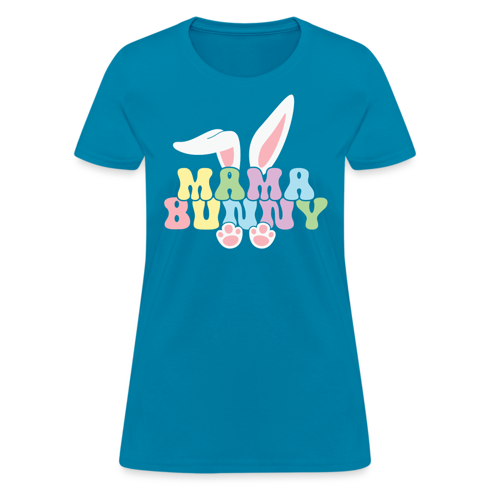 Mama Bunny Women's T-Shirt (Easter) - turquoise