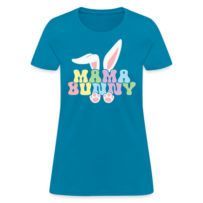 Mama Bunny Women's T-Shirt (Easter) - turquoise