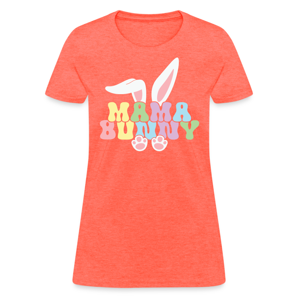 Mama Bunny Women's T-Shirt (Easter) - heather coral