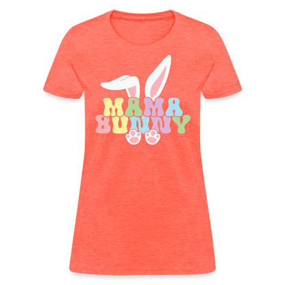 Mama Bunny Women's T-Shirt (Easter) - heather coral