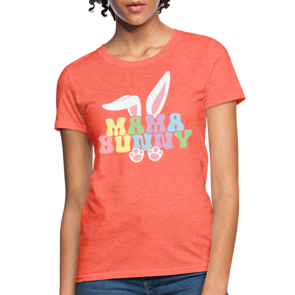 Mama Bunny Women's T-Shirt (Easter) - heather coral